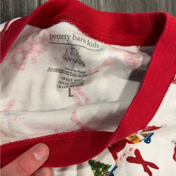 Pottery Barn Kids matching Elf on the Shelf family PJs size L - Picture 2 of 4